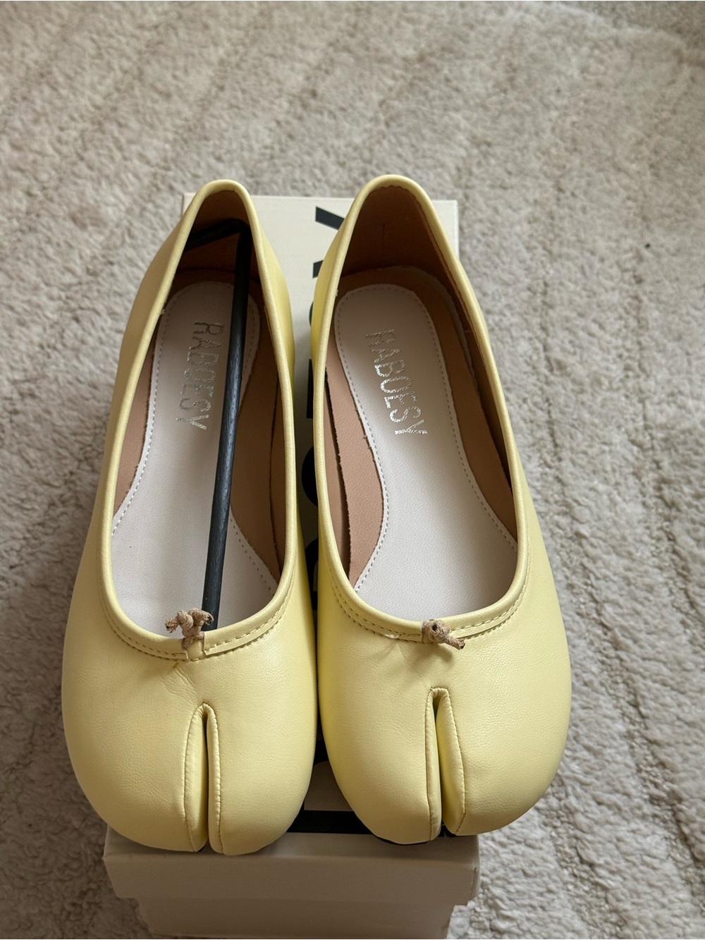 Butter Yellow Tabi Ballet Flats